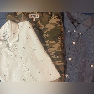 Men Express short sleeve button ups bundle of 3
